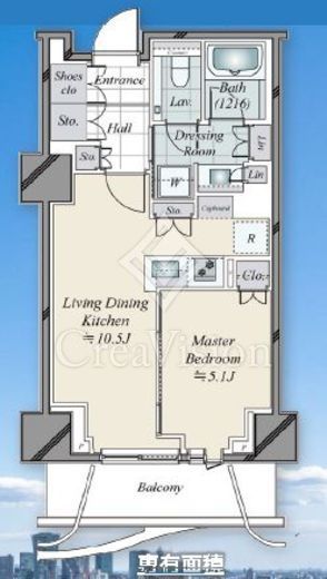 パークコート神宮北参道ザタワー　511号室　間取り