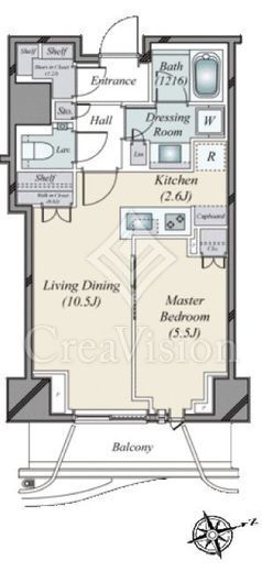 パークコート神宮北参道ザタワー　1917号室　間取り