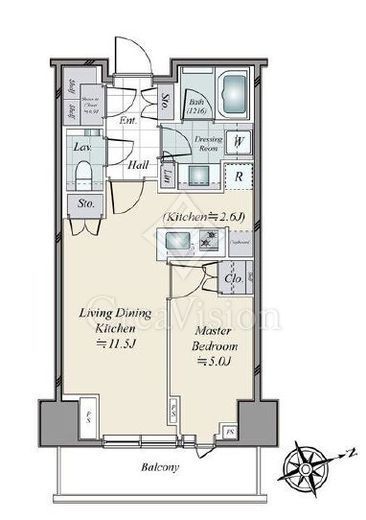 パークコート神宮北参道ザタワー　522号室　間取り
