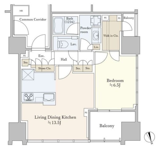 プラウド新虎通り　801号室　間取り