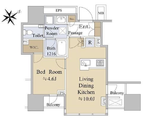 プラウド新虎通り　9F2号室　間取り