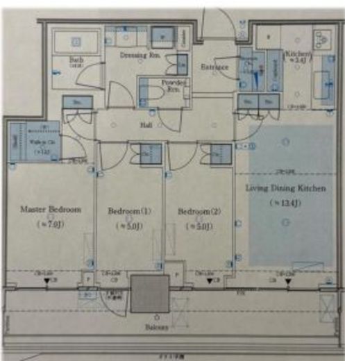 パークタワー勝どきミッド/サウス　M4021号室　間取り