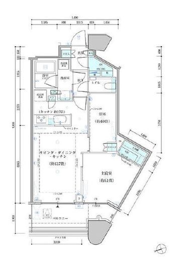 パークタワー勝どきミッド/サウス　S4508号室　間取り