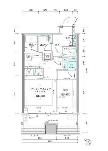 パークタワー勝どきミッド/サウス　S524号室　間取り