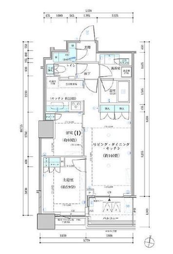 パークタワー勝どきミッド/サウス　S630号室　間取り