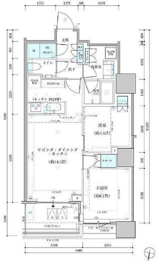パークタワー勝どきミッド/サウス　S904号室　間取り