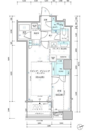 パークタワー勝どきミッド/サウス　S4515号室　間取り