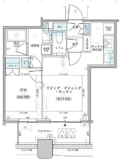 パークタワー勝どきミッド/サウス　S302号室　間取り