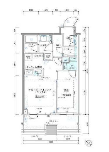 パークタワー勝どきミッド/サウス　S424号室　間取り