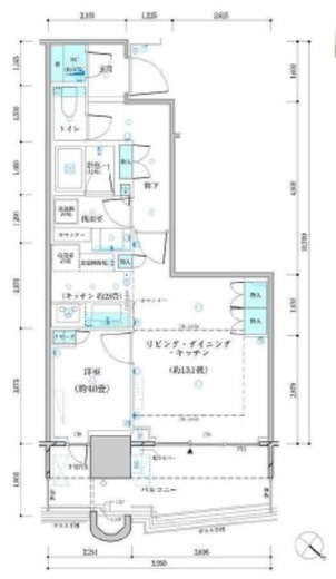 パークタワー勝どきミッド/サウス　M925号室　間取り