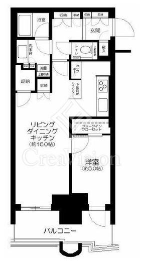 パークタワー勝どきミッド/サウス　M3702号室　間取り