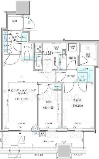 パークタワー勝どきミッド/サウス　S315号室　間取り