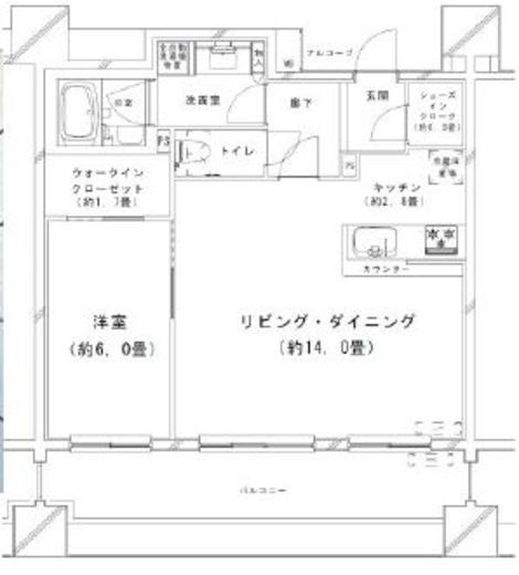 スカイクレストビュー東京　708号室　間取り