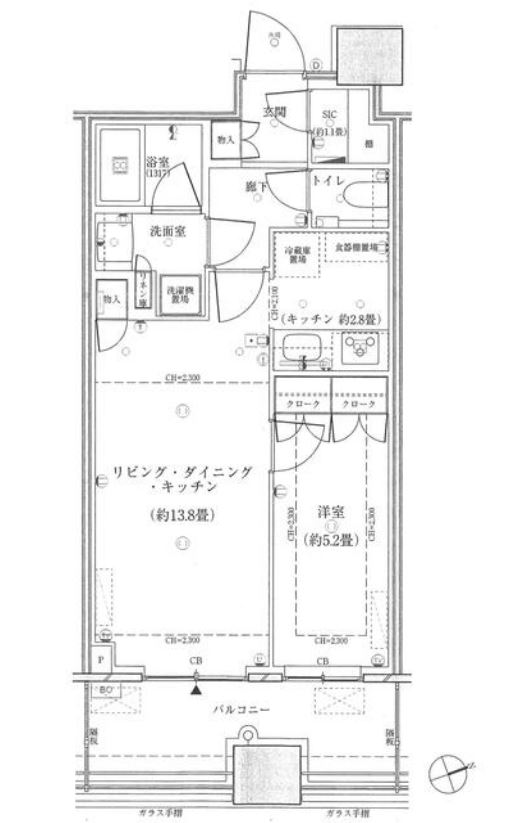 パークタワー勝どきサウス　1020号室　間取り