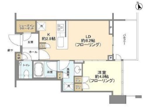 ブランズタワー芝浦　806号室　間取り