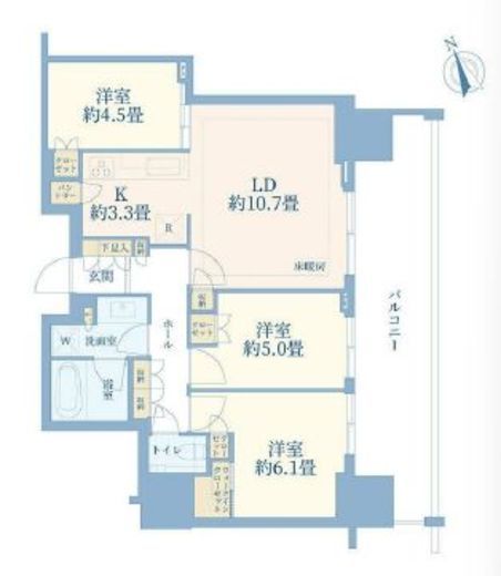 ブランズタワー芝浦　305号室　間取り