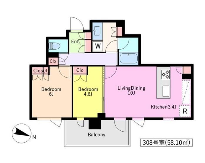 ブランズ代々木参宮橋　308号室　間取り