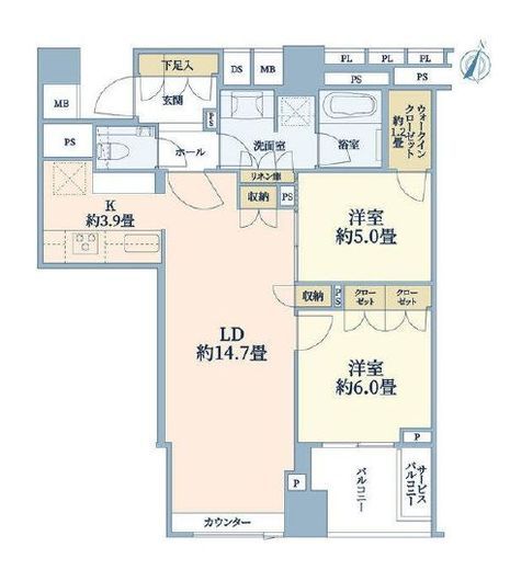 ブランズ代々木参宮橋　503号室　間取り