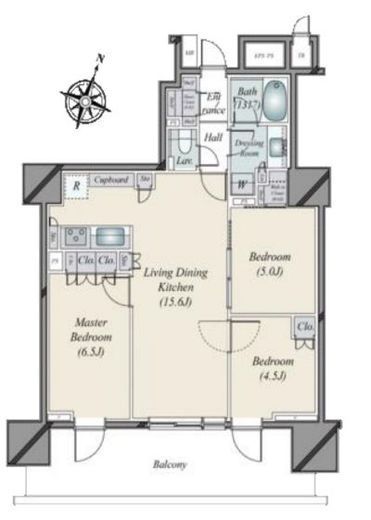 パークホームズ日本橋本町　1104号室　間取り