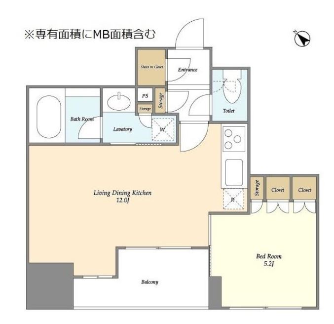 クレストコート日本橋人形町　1102号室　間取り