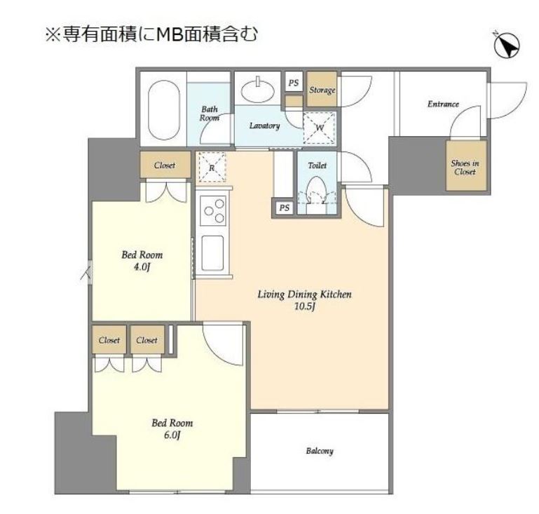 クレストコート日本橋人形町　801号室　間取り
