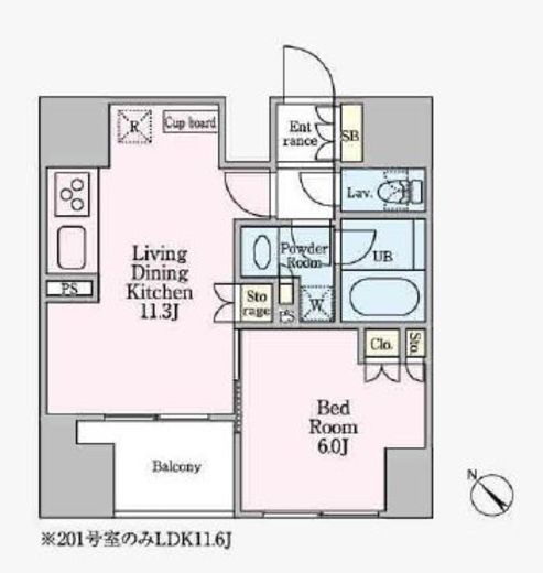クレストコート日本橋人形町　1303号室　間取り