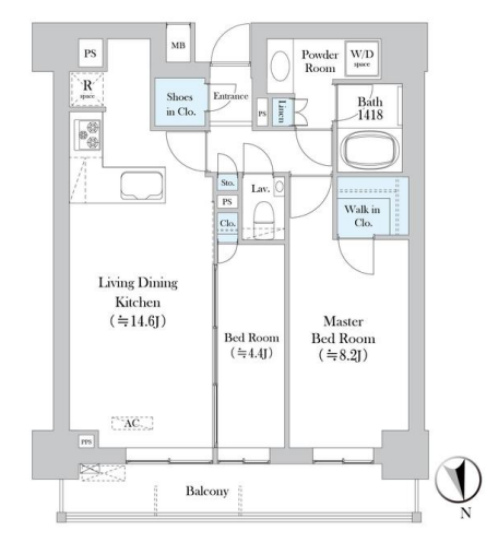 ディアナコート池田山公園　306号室　間取り