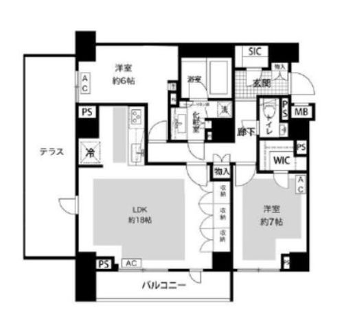 ディアナコート池田山公園　201号室　間取り