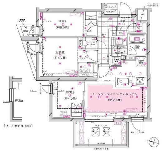 ピアース都立大学　201号室　間取り