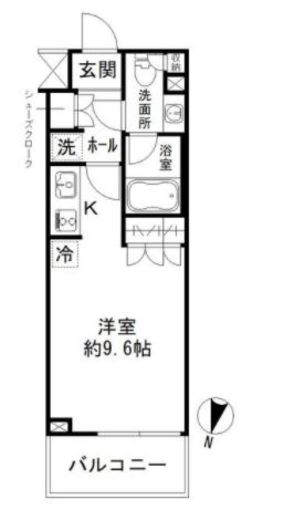 パークリュクス清澄白河　102号室　間取り