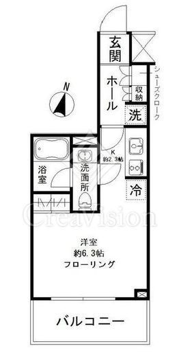 パークリュクス清澄白河　604号室　間取り