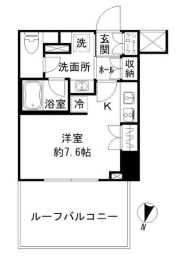 パークリュクス清澄白河　706号室　間取り