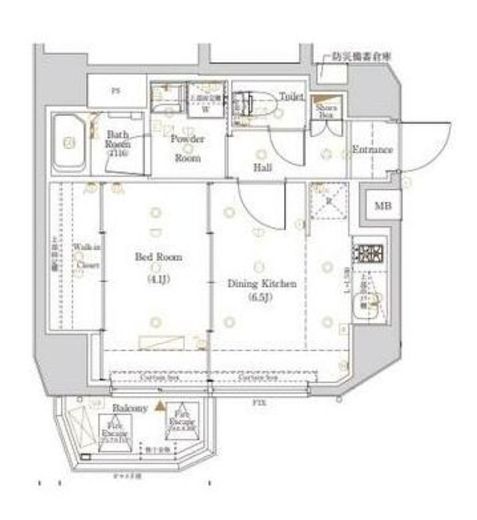 ログ初台　703号室　間取り