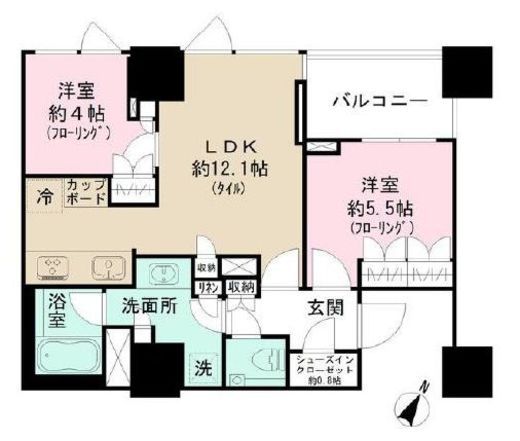 パークコート千代田四番町　1312号室　間取り