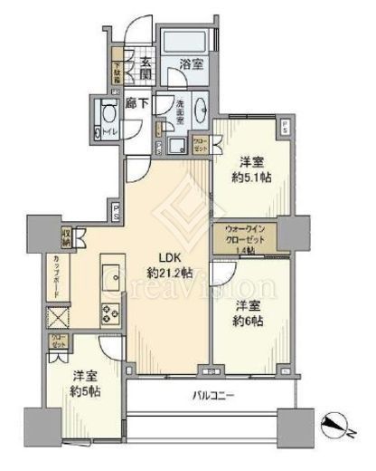 パークコート千代田四番町　509号室　間取り