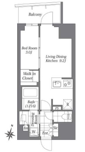 グランリビオ千代田平河町　1002号室　間取り