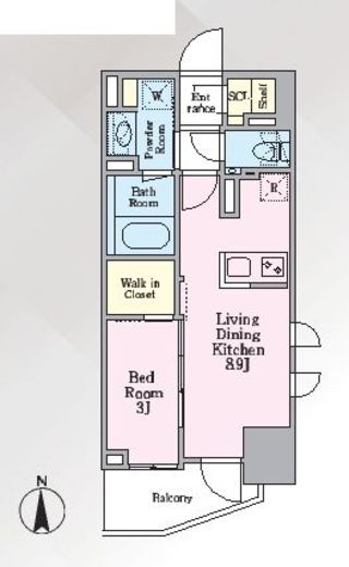 グランリビオ芝大門　505号室　間取り
