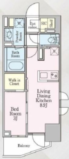 グランリビオ芝大門　705号室　間取り