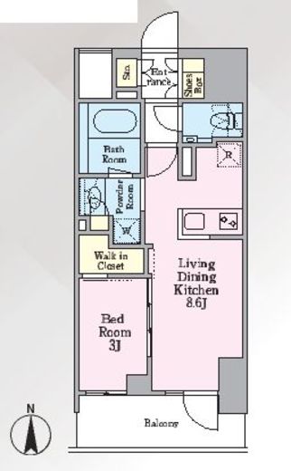 グランリビオ芝大門　809号室　間取り