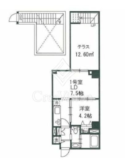 プレジール神宮前　B101号室　間取り