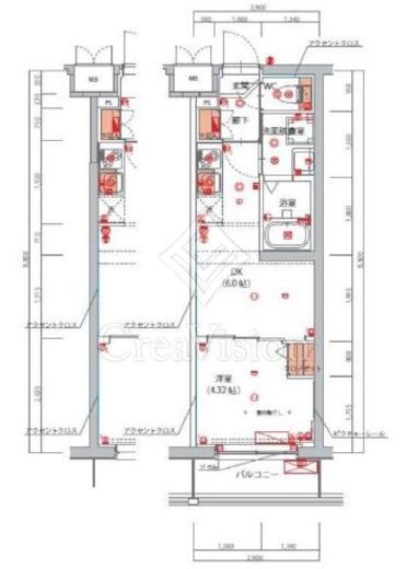 ハーモニーレジデンス新宿四谷　311号室　間取り
