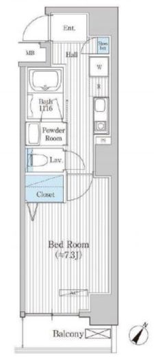 グランジット日本橋浜町　302号室　間取り
