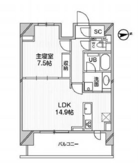M白金台　1102号室　間取り