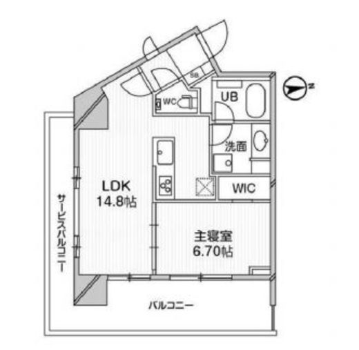 M白金台　903号室　間取り