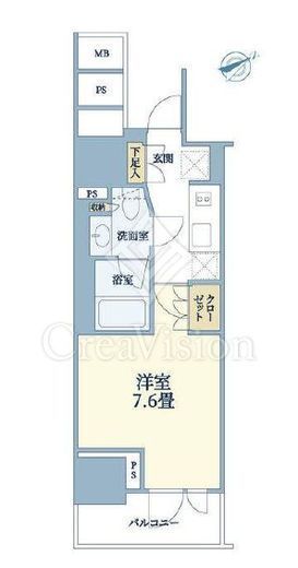 ザ・パークワンズ門前仲町　701号室　間取り