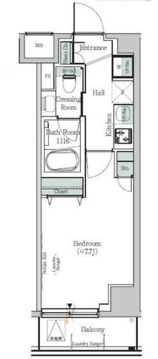 One ROOF Residence Kiba West　210号室　間取り