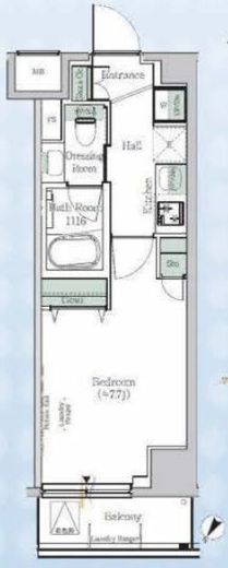 One ROOF Residence Kiba West　610号室　間取り