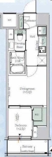 One ROOF Residence Kiba West　704号室　間取り
