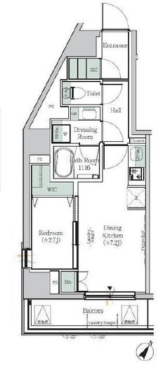 One ROOF Residence Kiba West　801号室　間取り