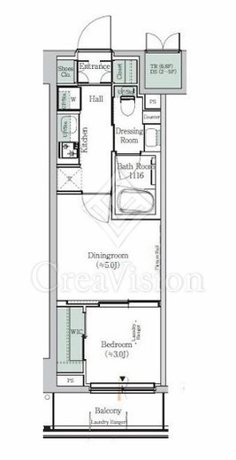 One ROOF Residence Kiba West　905号室　間取り